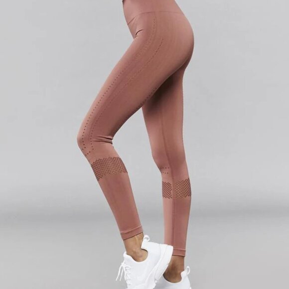 Varley Justin Workout Leggings Mocha Biscuit Small Workout Soft Yoga Running - Picture 6 of 9